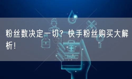 粉丝数决定一切？快手粉丝购买大解析！