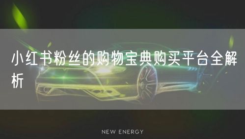 小红书粉丝的购物宝典购买平台全解析